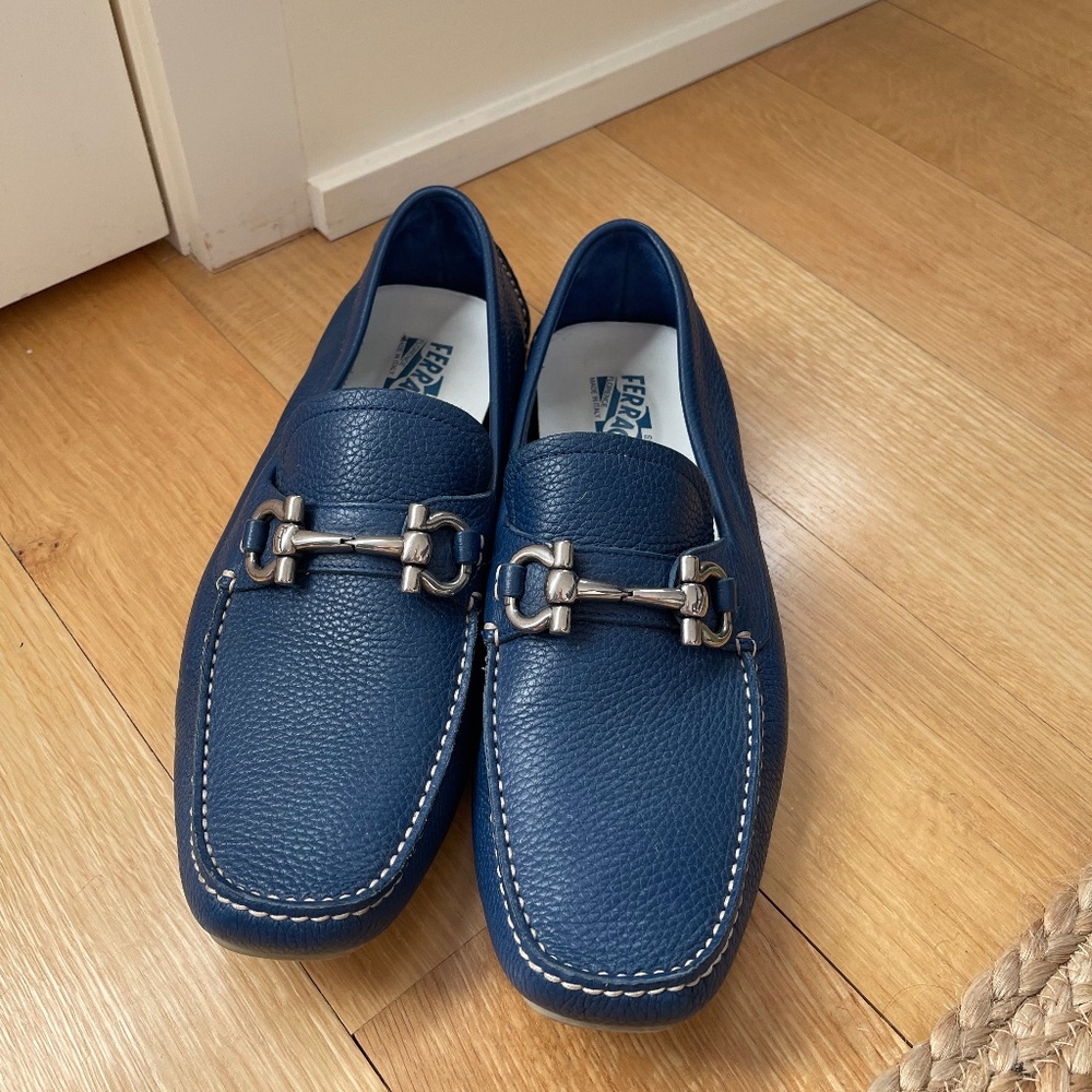 Salvatore Ferragamo Parigi Leather Driver